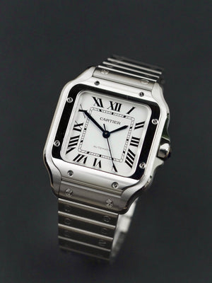 Cartier Santos De Cartier Medium White Dial WSSA0029