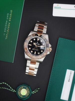 Rolex GMT Master 2 II 40 mm Rootbeer 126711chnr rolesor steel and rose gold