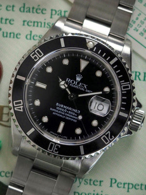 Rolex Submariner 16610 Date Tritium Oyster Bracelet Full Set 1991