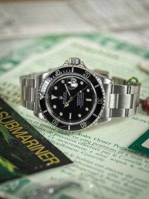 Rolex Submariner 16610 Date Tritium Oyster Bracelet Full Set 1991