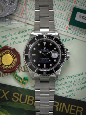 Rolex Submariner 16610 Date Tritium Oyster Bracelet Full Set 1991